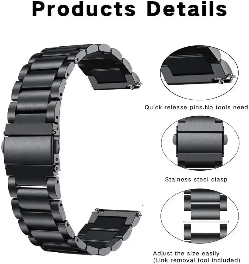 حزام معدني من الفولاذ المقاوم  - مراجعة Xiaomi Smartwatch S4 Accessories وسعره